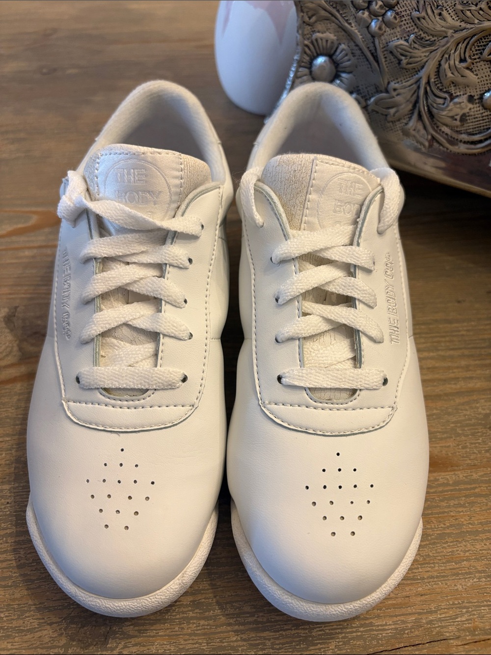 The Body Co White Lace-Up Sneakers